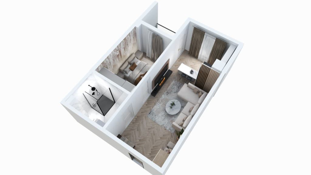 Microapartament – 40,67 mp utili, Laz Residence Suceava